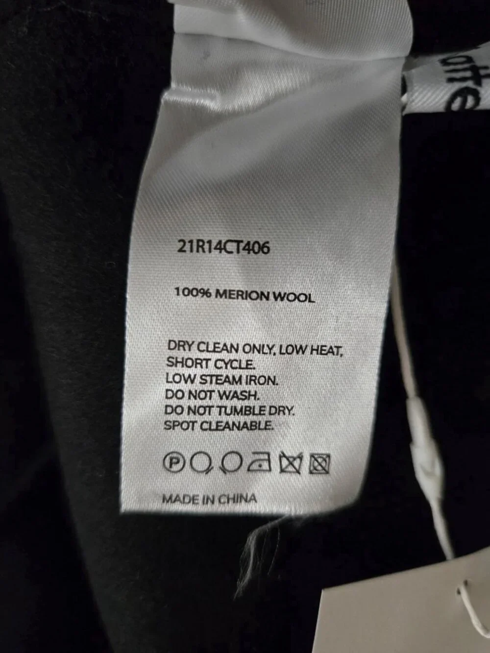 Women's Oversized Black Merino Wool Midi Overcoat Size XXL NWT - Lattelier - Picture 7 of 9